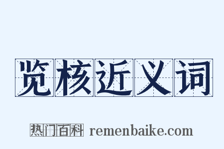 览核近义词是什么意思的图片